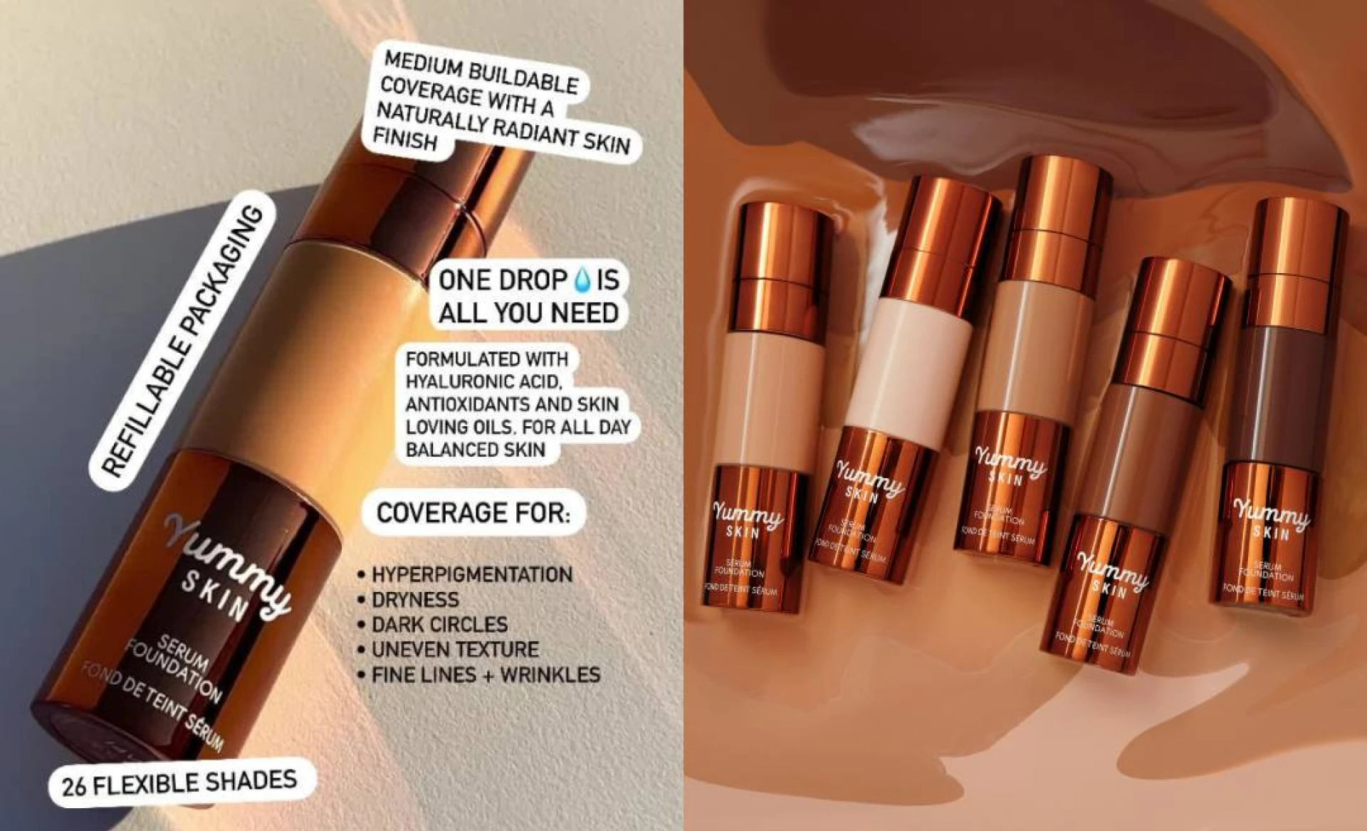 Danessa Myricks Serum Foundation - A skincare hybrid foundation that effortlessly creates a natural glow - Product Only