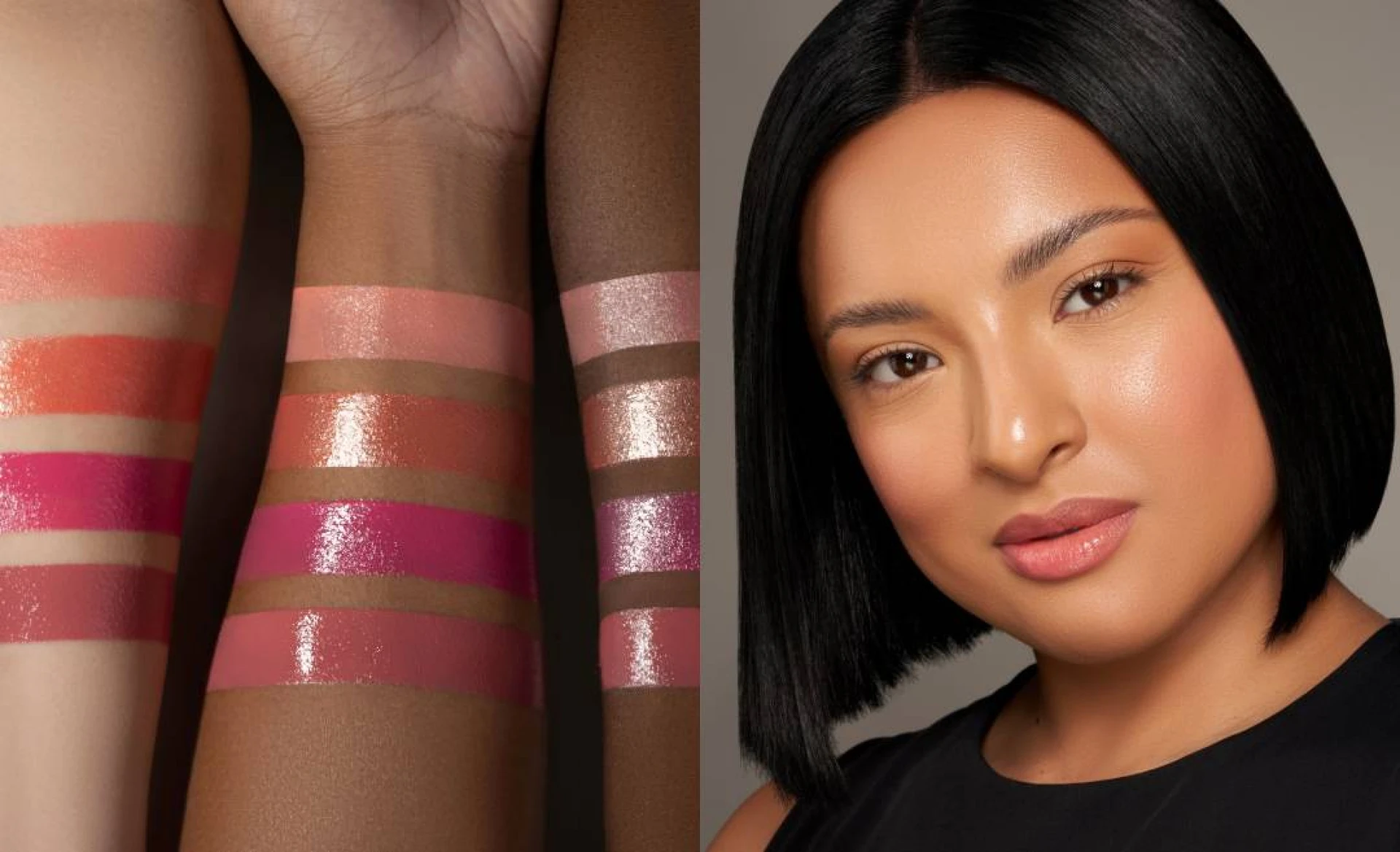 Danessa Myricks Dewy Lip and Cheek Palette - Skin-loving cheek and lip palettes with 4 shades ideal for all skin tones - Makeup