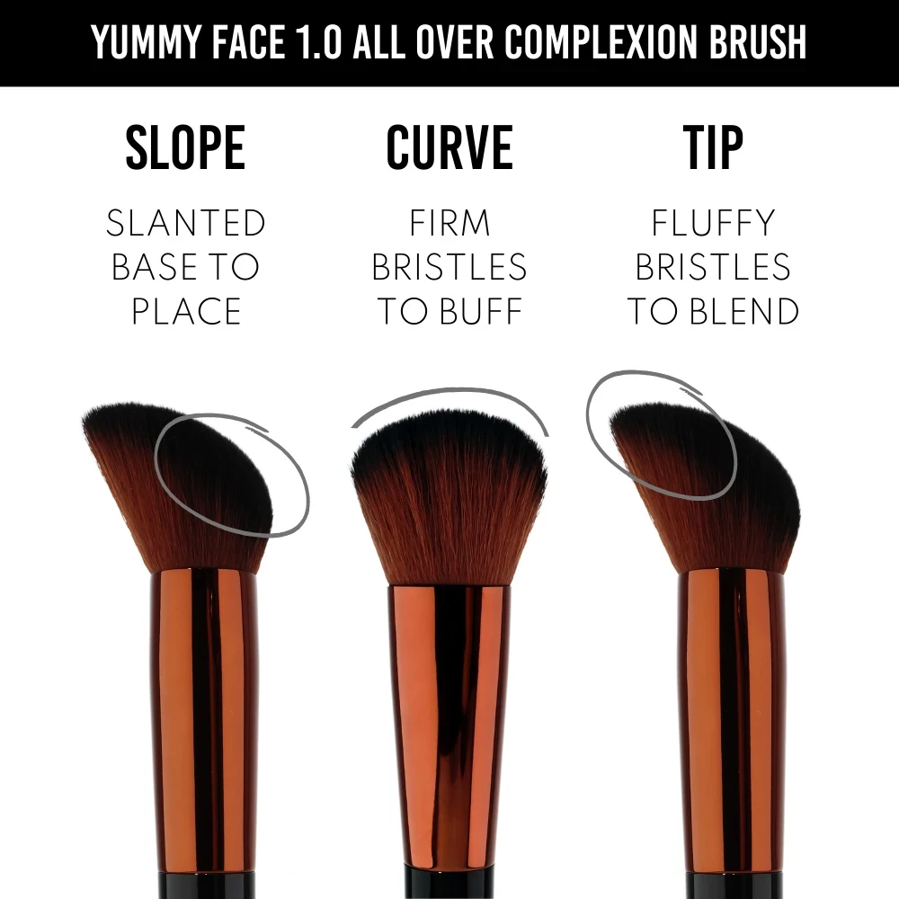 Danessa Myricks Yummy Face 1.0 All Over Complexion Brush - For Foundation Blush Bronzer and Powder - Hover